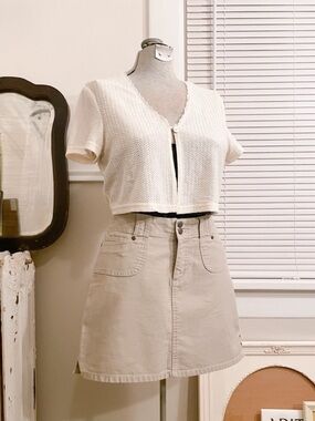 Vintage Y2K Tan Mini Skirt